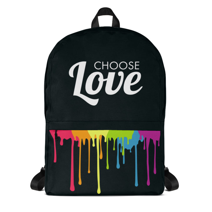 Choose Love with Paint Drips Backpack Bags The Rainbow Stores