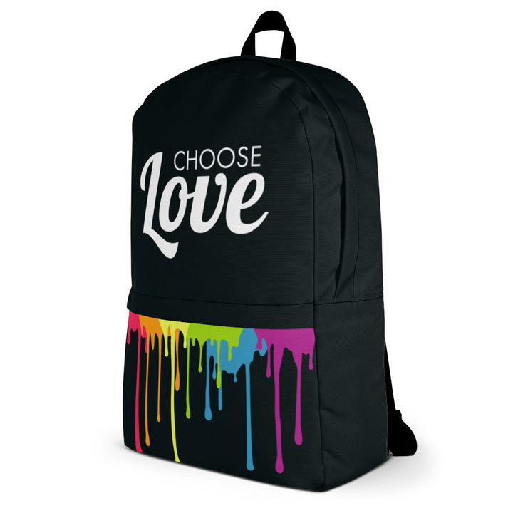 Choose Love with Paint Drips Backpack Bags The Rainbow Stores