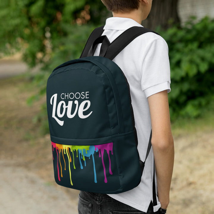 Choose Love with Paint Drips Backpack Bags The Rainbow Stores