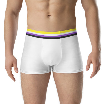 Non-Binary Flag Trim Boxer Briefs Underwear The Rainbow Stores