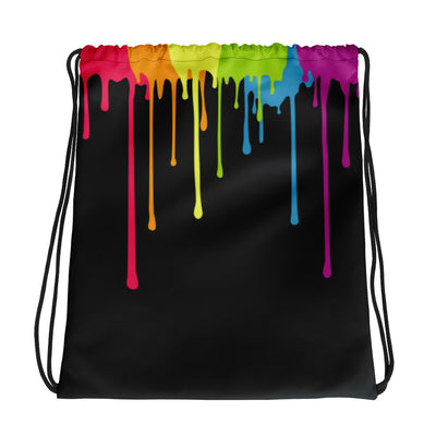 Rainbow Paint Drips Drawstring bag Bags The Rainbow Stores