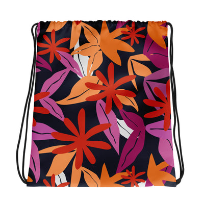 Lesbian Floral Pattern Drawstring Bag Bags The Rainbow Stores