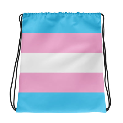 Trans Pride Flag Drawstring Bag Bags The Rainbow Stores
