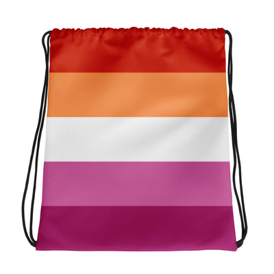 Lesbian Pride Flag Drawstring Bag Bags The Rainbow Stores