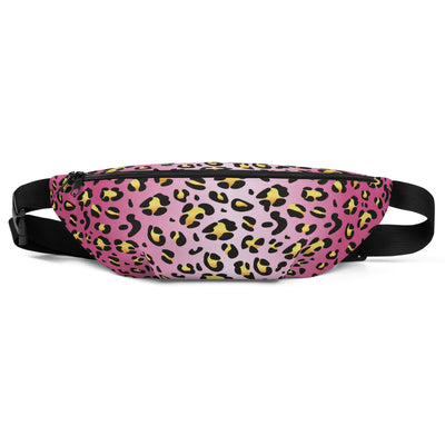 Pink Leopard Print Fanny Pack/Bum Bag with Rainbow Flag Bags The Rainbow Stores