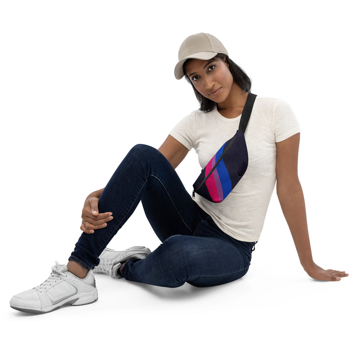 Bisexual Pride Flag Diagonal Fanny Pack/Bum Bag Bags The Rainbow Stores