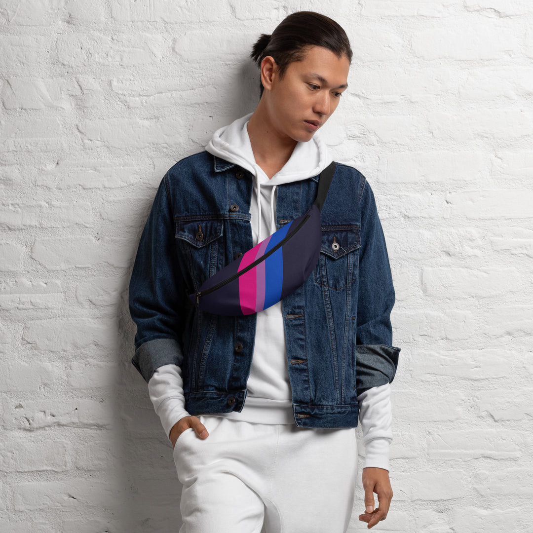 Bisexual Pride Flag Diagonal Fanny Pack/Bum Bag Bags The Rainbow Stores
