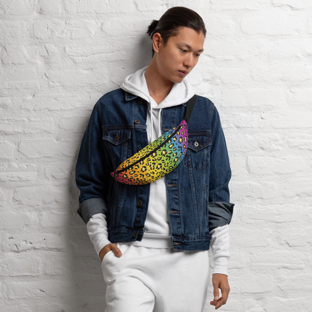 Rainbow Leopard Print Fanny Pack/Bum Bag Bags The Rainbow Stores