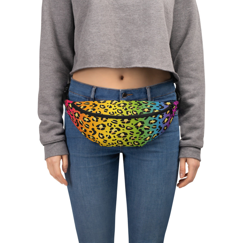 Rainbow Leopard Print Fanny Pack/Bum Bag Bags The Rainbow Stores