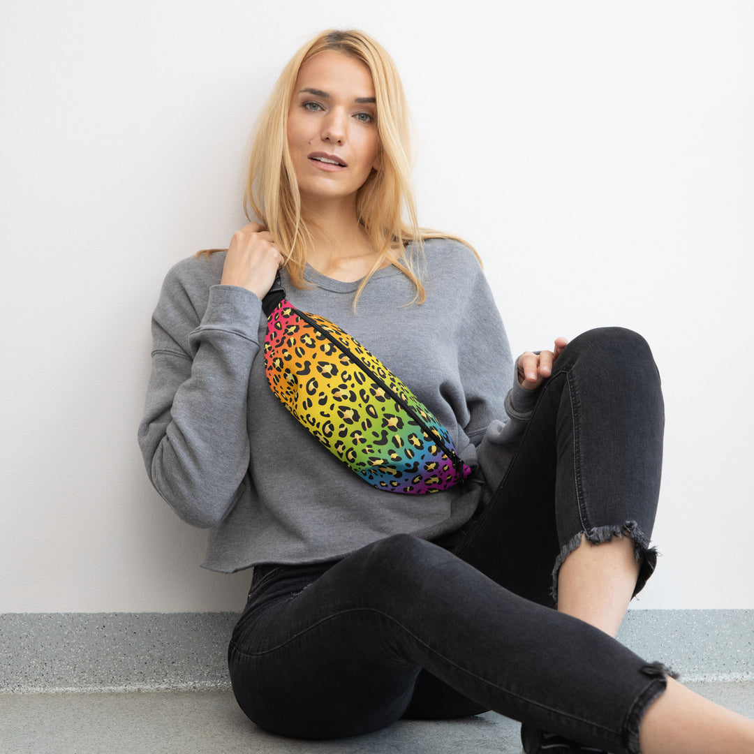 Rainbow Leopard Print Fanny Pack/Bum Bag Bags The Rainbow Stores