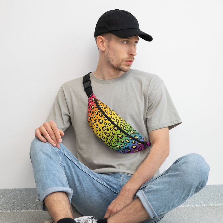 Rainbow Leopard Print Fanny Pack/Bum Bag Bags The Rainbow Stores