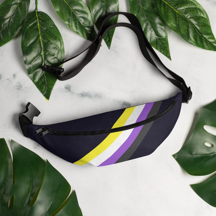 Non-Binary Pride Flag Diagonal Fanny Pack/Bum Bag Bags The Rainbow Stores
