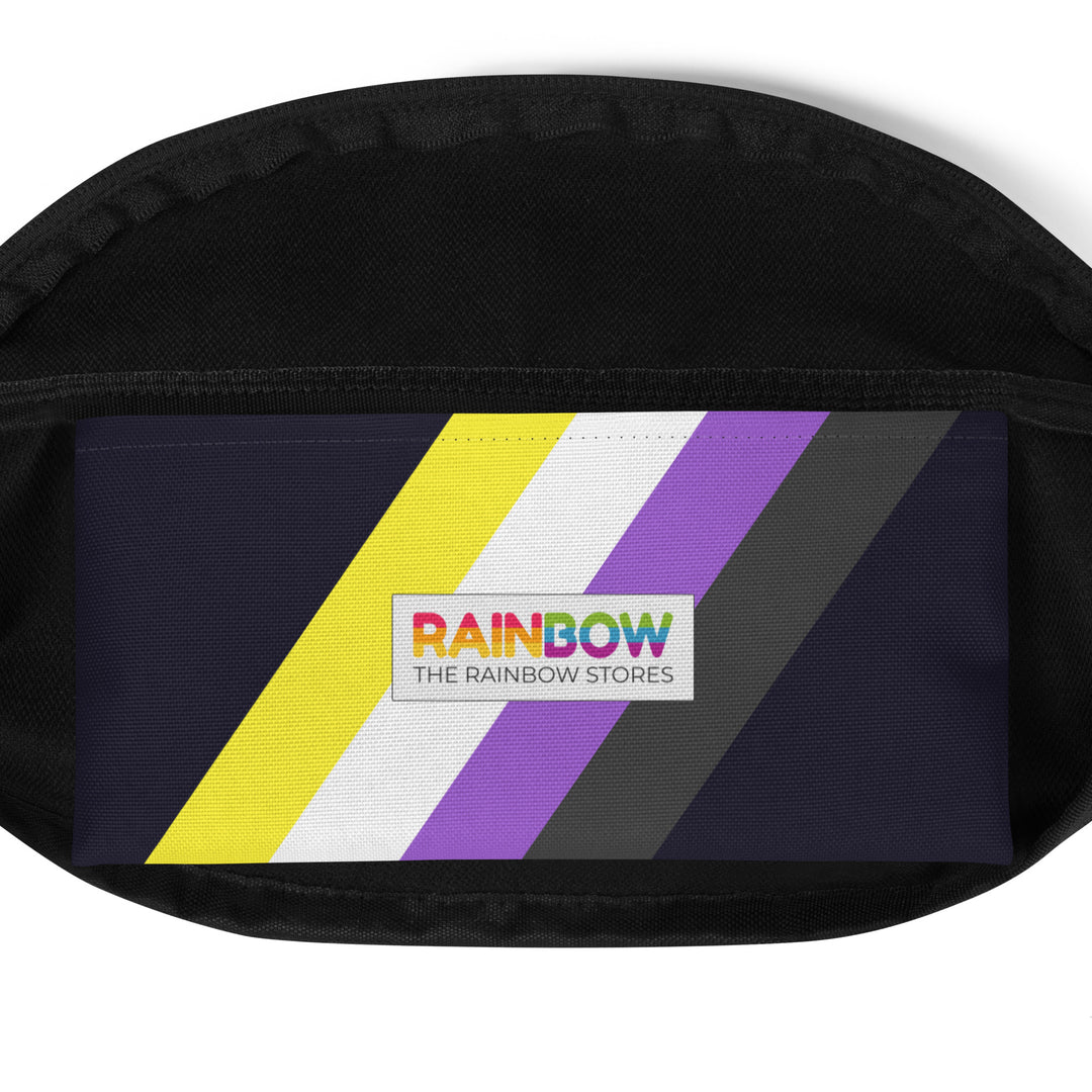 Non-Binary Pride Flag Diagonal Fanny Pack/Bum Bag Bags The Rainbow Stores