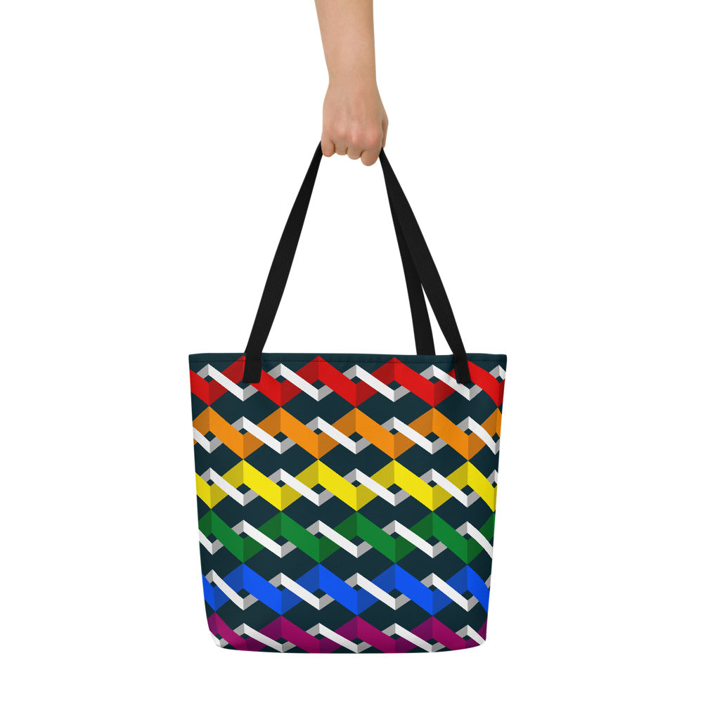 Rainbow Twist Large Tote/Beach Bag Bags The Rainbow Stores