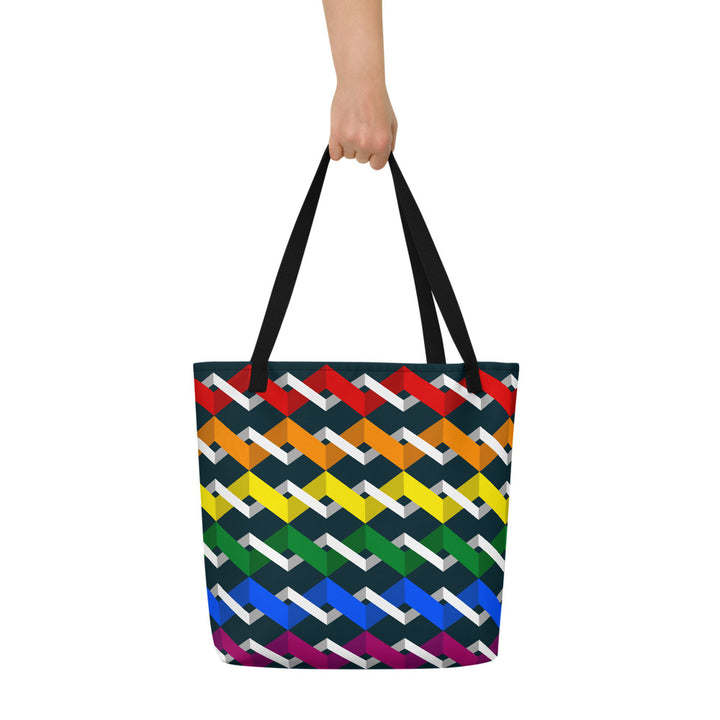 Rainbow Twist Large Tote/Beach Bag Bags The Rainbow Stores