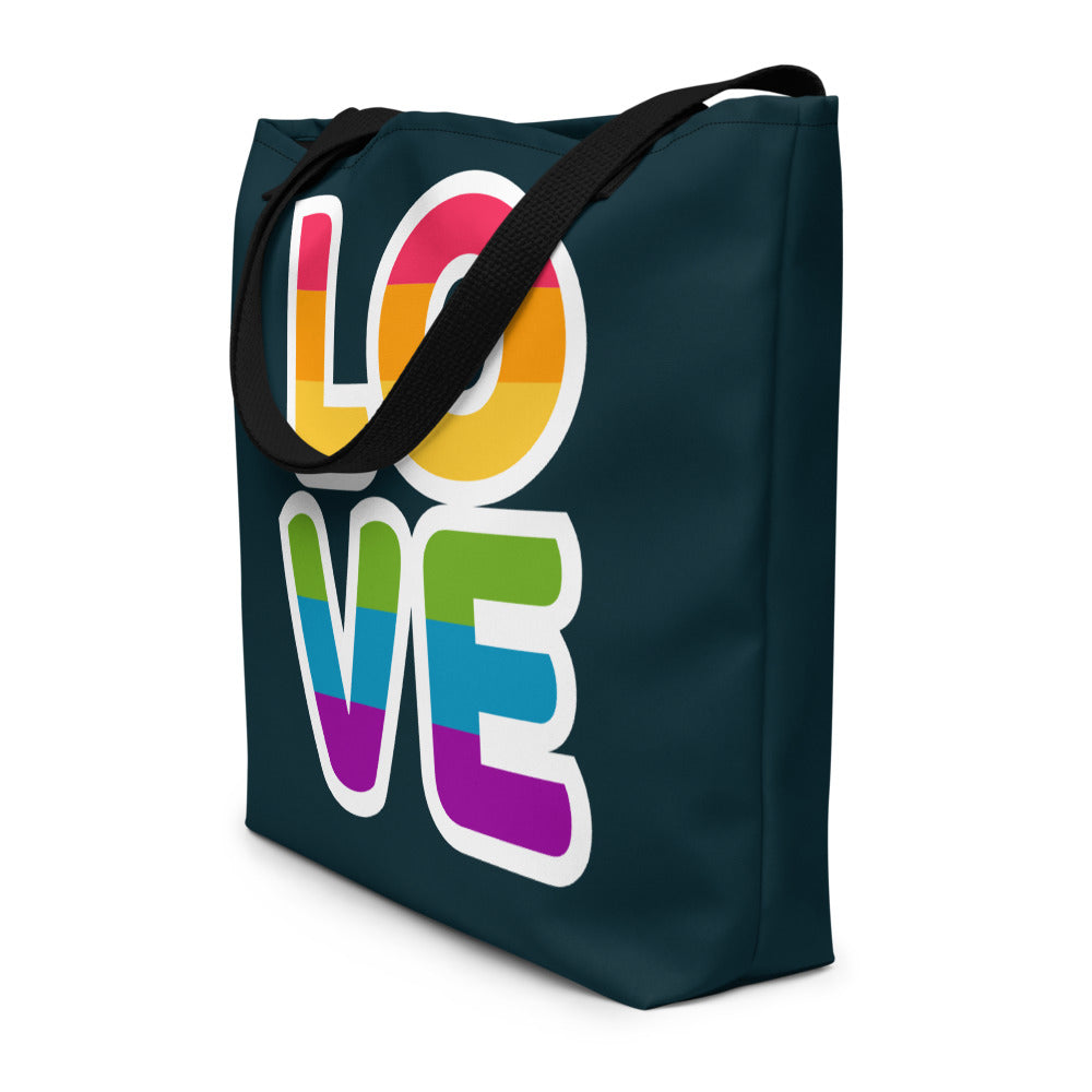 Love Large Tote/Beach Bag Bags The Rainbow Stores