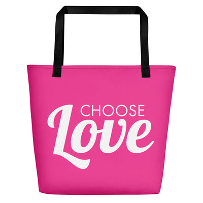 Choose Love Large Tote/Beach Bag Bags The Rainbow Stores