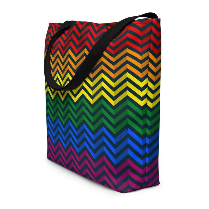 Rainbow Zig Zag Large Tote/Beach Bag Bags The Rainbow Stores
