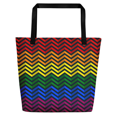Rainbow Zig Zag Large Tote/Beach Bag Bags The Rainbow Stores
