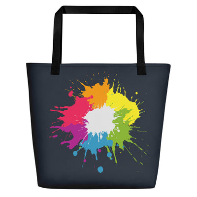 Paint Splatter Large Tote/Beach Bag Bags The Rainbow Stores