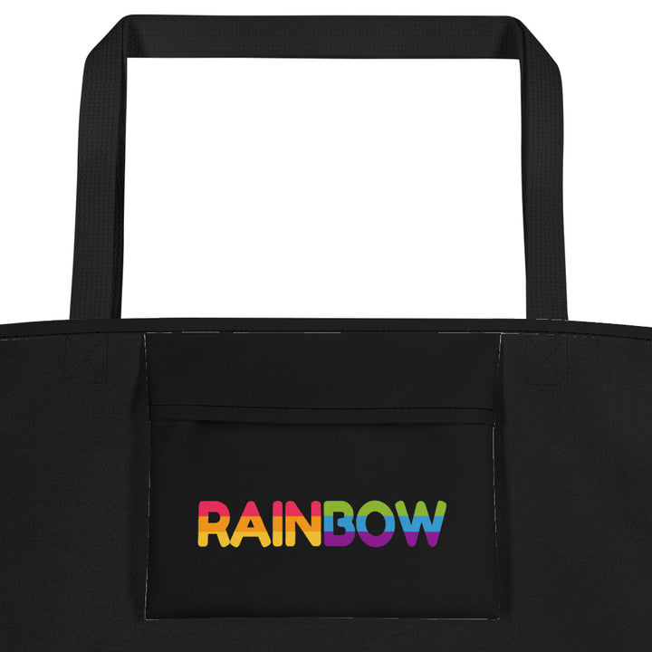 Black And White Lightning Large Tote/Beach Bag Bags The Rainbow Stores