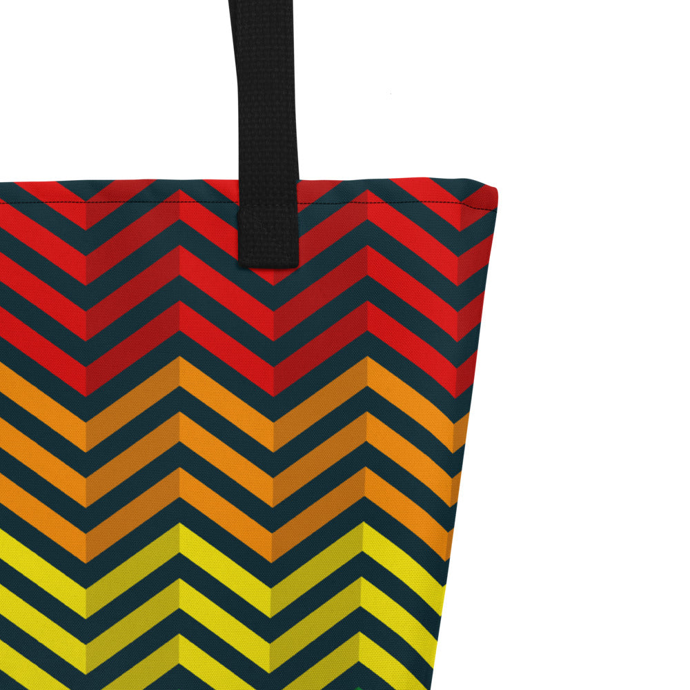 Rainbow Zig Zag Large Tote/Beach Bag Bags The Rainbow Stores