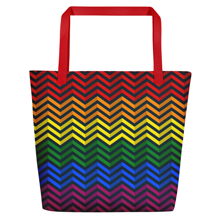 Rainbow Zig Zag Large Tote/Beach Bag Bags The Rainbow Stores