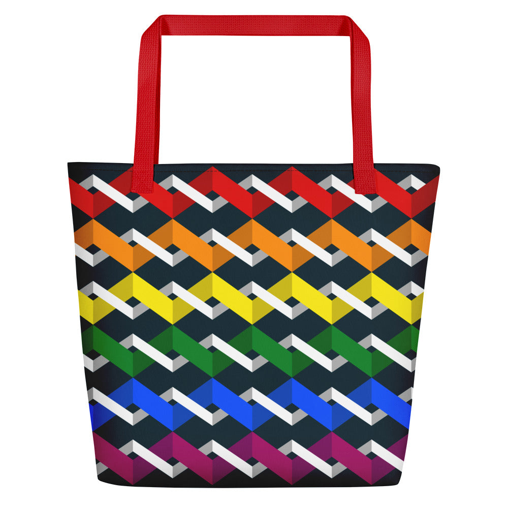 Rainbow Twist Large Tote/Beach Bag Bags The Rainbow Stores