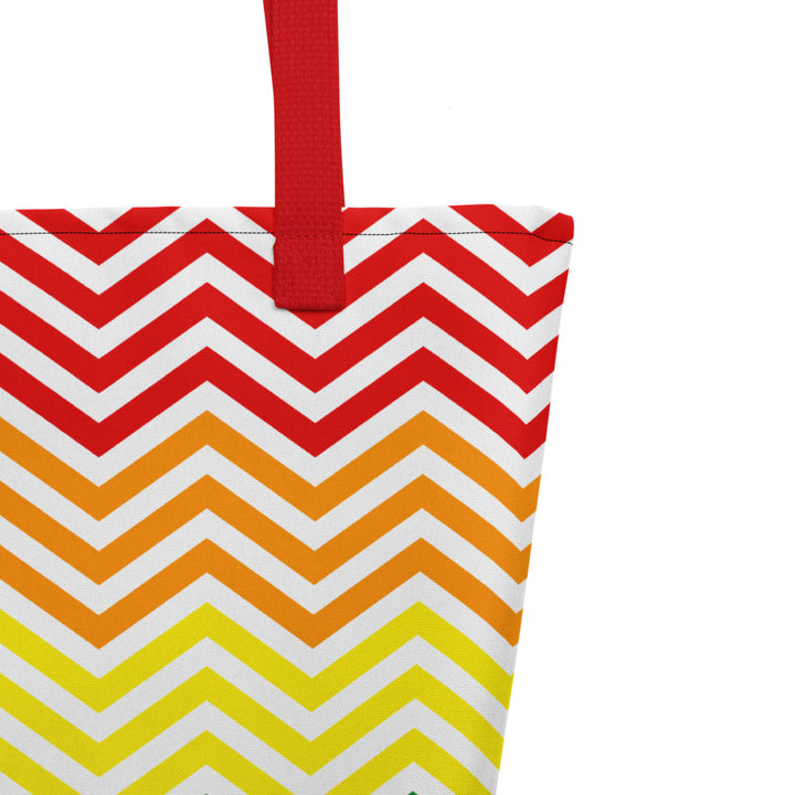 Rainbow Simple Zig Zag Large Tote/Beach Bag Bags The Rainbow Stores