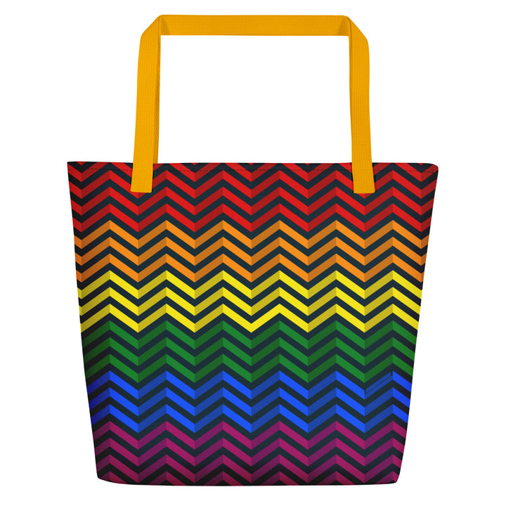 Rainbow Zig Zag Large Tote/Beach Bag Bags The Rainbow Stores