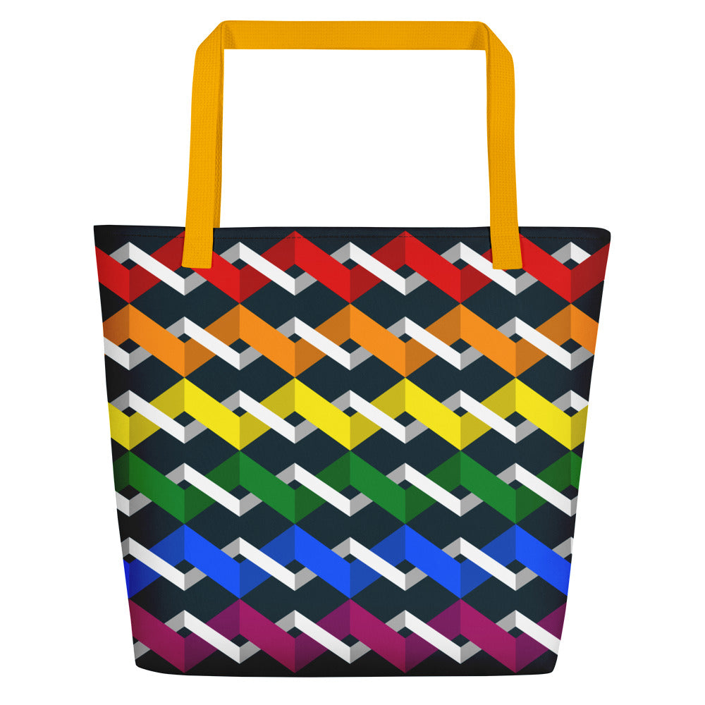 Rainbow Twist Large Tote/Beach Bag Bags The Rainbow Stores