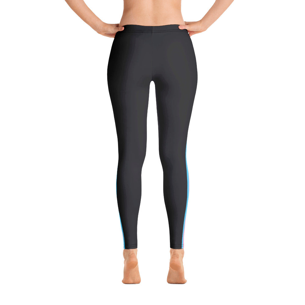 Trans Pride Flag Stripe Legings Leggings The Rainbow Stores