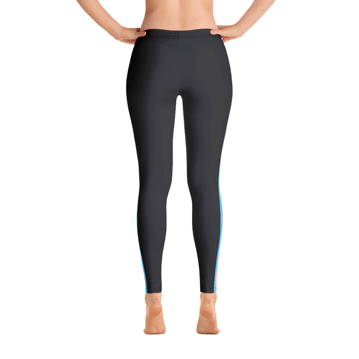 Trans Pride Flag Stripe Legings Leggings The Rainbow Stores