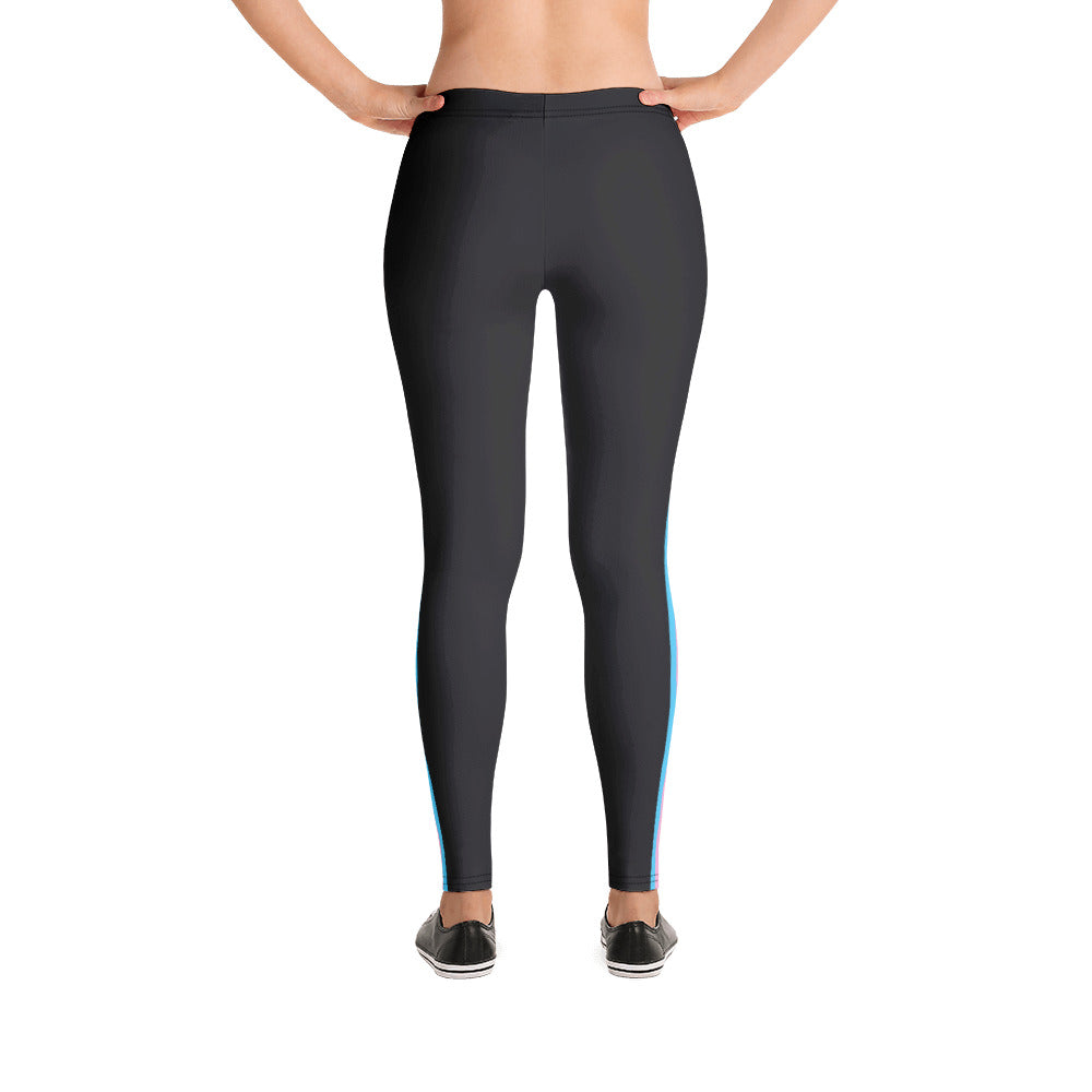 Trans Pride Flag Stripe Legings Leggings The Rainbow Stores
