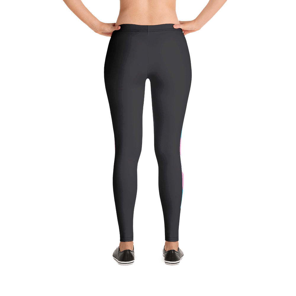 Trans Pride Flag Leggings Leggings The Rainbow Stores