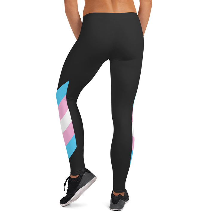 Trans Pride Flag Leggings Leggings The Rainbow Stores