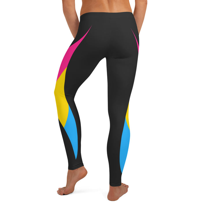 Pansexual Pride Flag Dynamic Curve Leggings Leggings The Rainbow Stores
