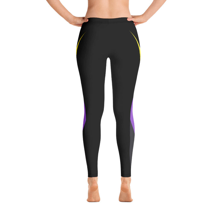 Non-Binary Pride Flag Dynamic Curve Leggings Leggings The Rainbow Stores