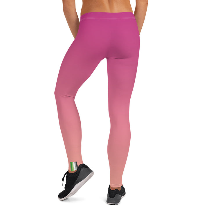 Aromantic Pride Flash Fade to Peach Leggings Leggings The Rainbow Stores
