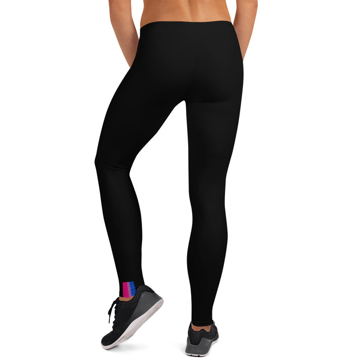 Bisexual Pride Flash Black Leggings Leggings The Rainbow Stores