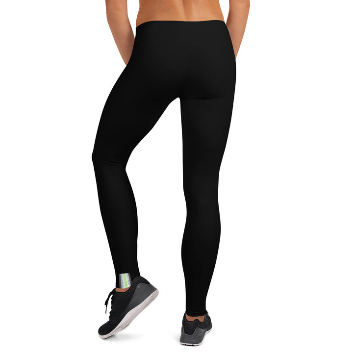 Agender Pride Flash Black Leggings Leggings The Rainbow Stores