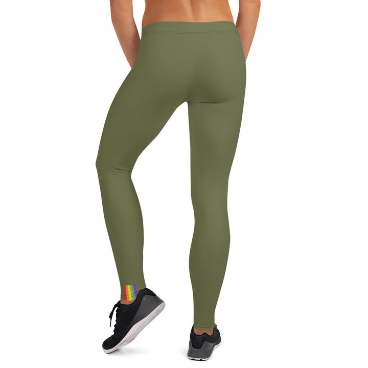 Rainbow Pride Flash Olive Leggings Leggings The Rainbow Stores