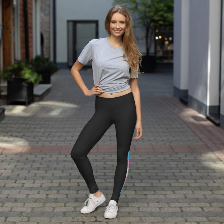 Trans Pride Flag Leggings Leggings The Rainbow Stores
