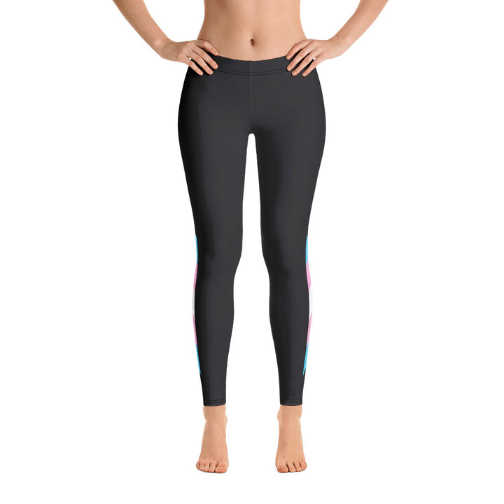 Trans Pride Flag Leggings Leggings The Rainbow Stores