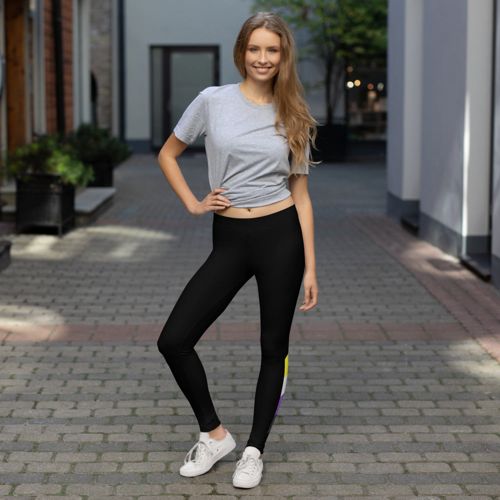 Non-Binary Pride Flag Leggings Leggings The Rainbow Stores