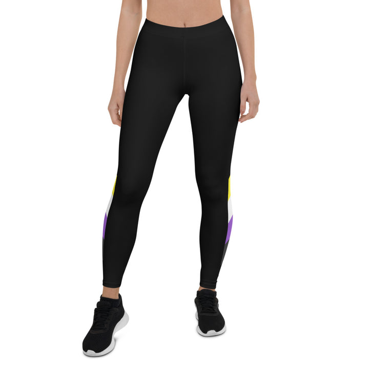 Non-Binary Pride Flag Leggings Leggings The Rainbow Stores