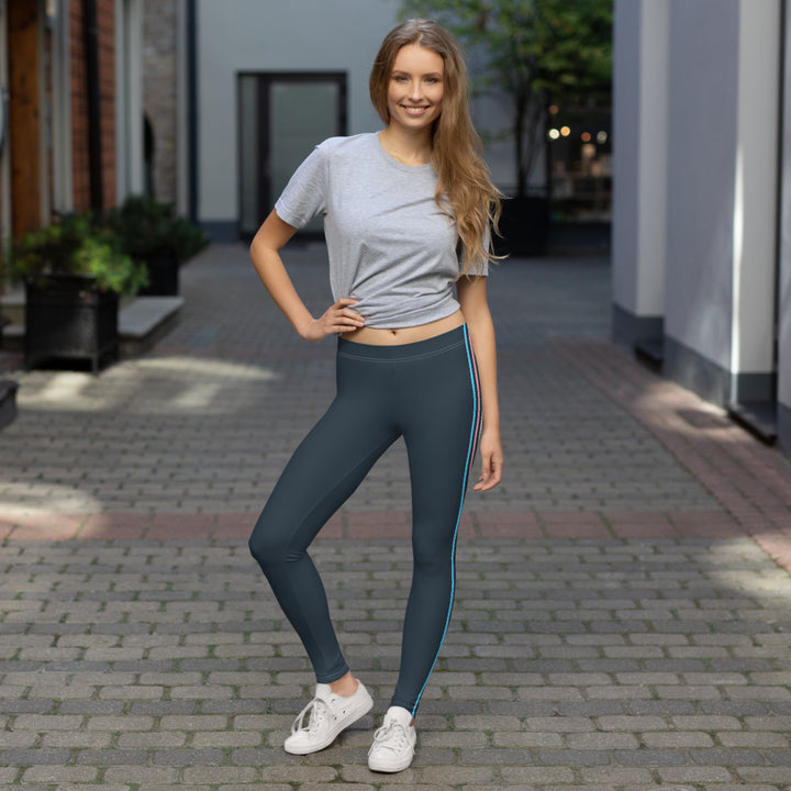 Trans Pride Flag Separated Stripes Leggings Leggings The Rainbow Stores