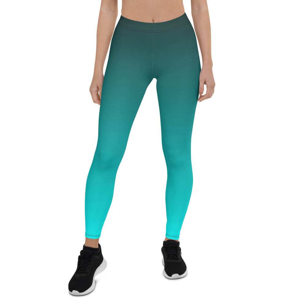 Pansexual Pride Flash Fade To Aqua Leggings Leggings The Rainbow Stores