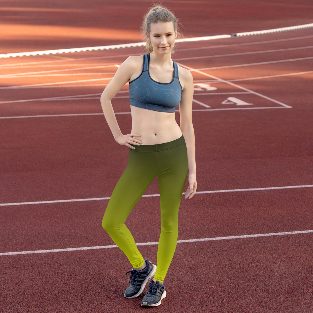 Pansexual Pride Flash Fad To Lime Leggings Leggings The Rainbow Stores
