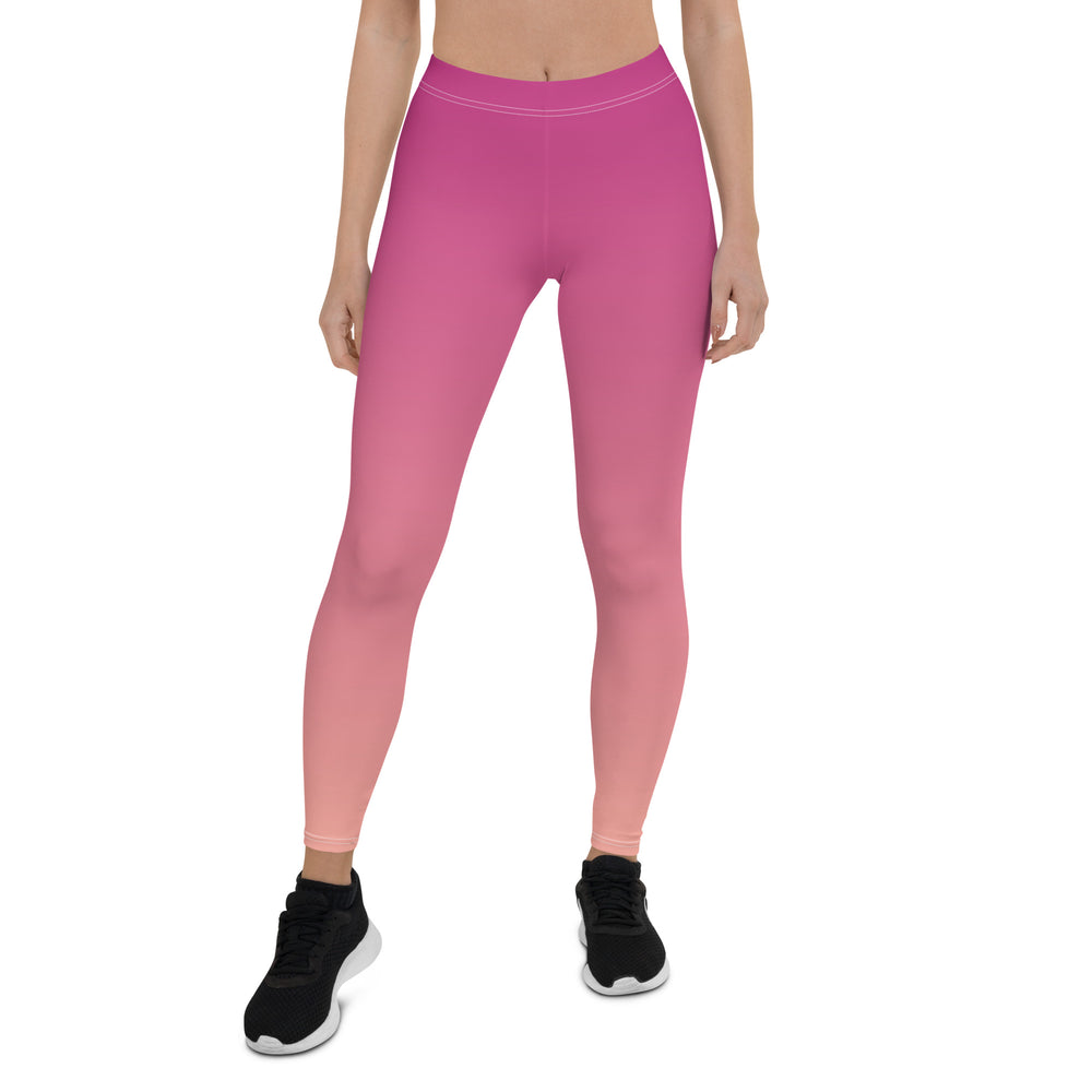 Non-Binary Pride Flash Fade to Peach Leggings Leggings The Rainbow Stores